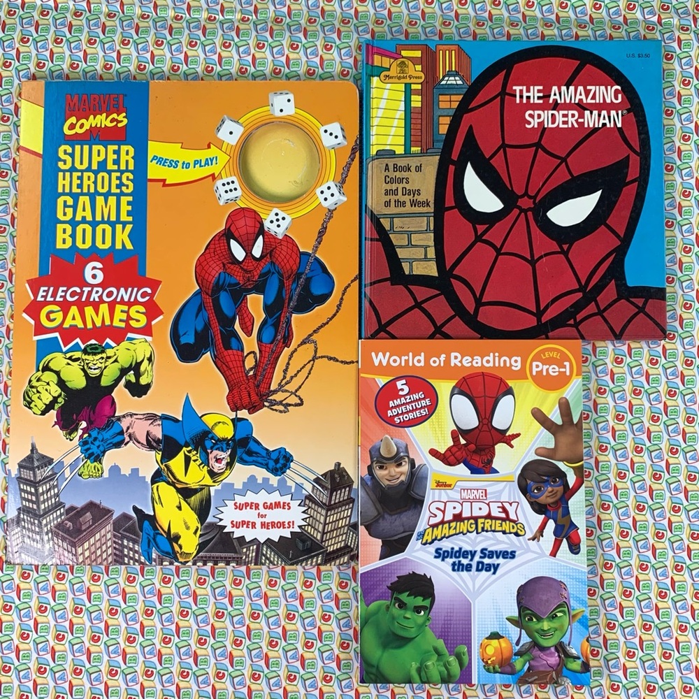 Spider-Man and Marvel Super Heroes Three Book Collection.
